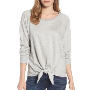 Caslon tie front sweatshirt